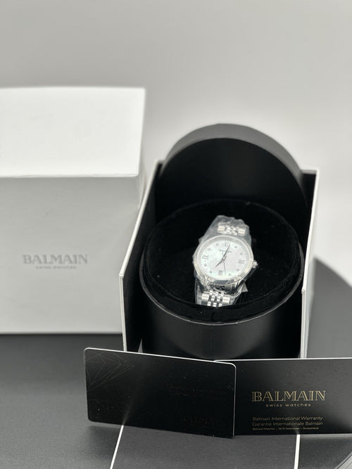BALMAIN Women Analog Quartz Casual Watch Classic Dress Mother of Pearl Dial Wate