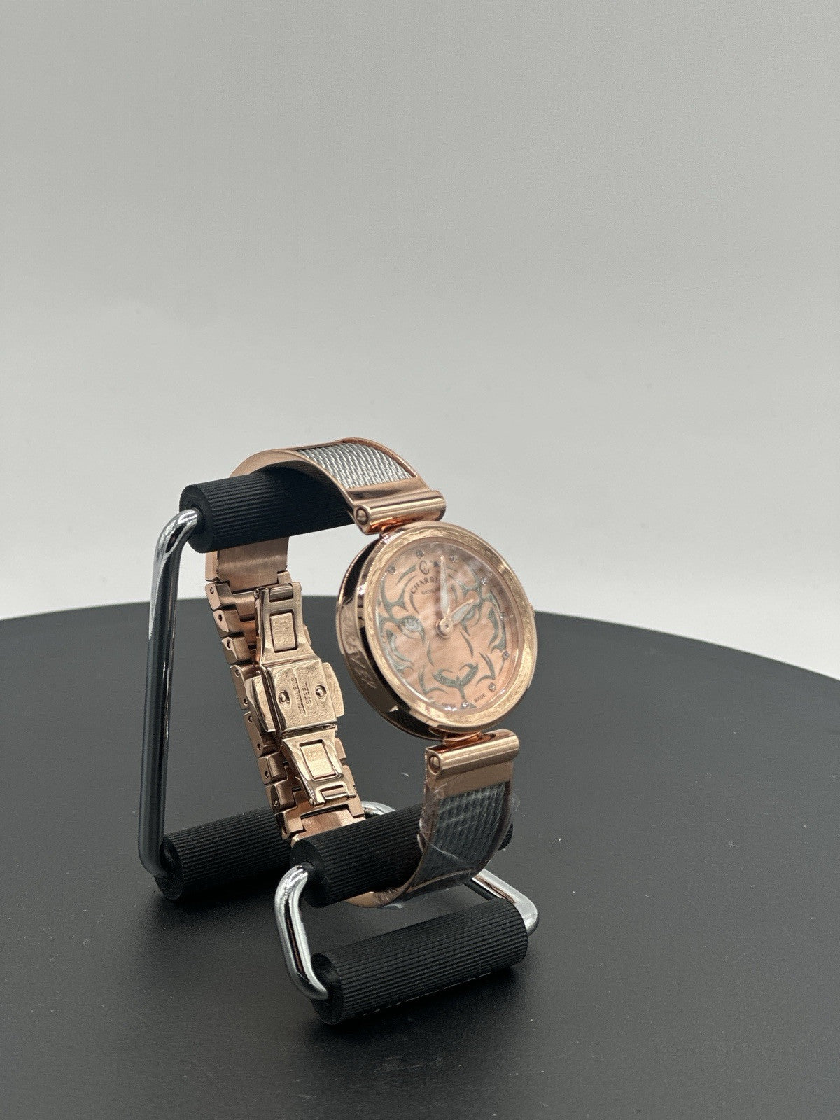 CHARRIOL Forever Tiger Rose Gold & Black Dial Ladies Watch FE32.102.029