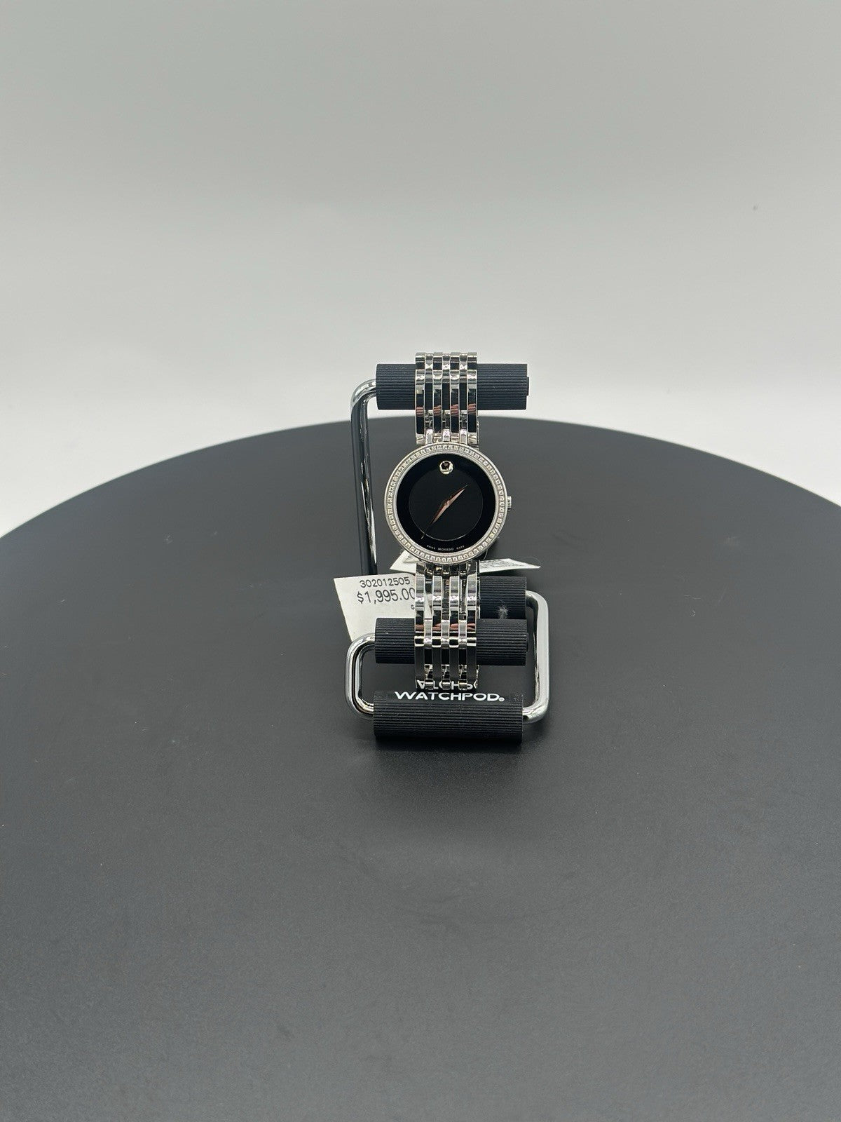 Movado Womens Watch 0607052 Esperanza Diamond Black Dial Swiss Quartz Steel 28mm